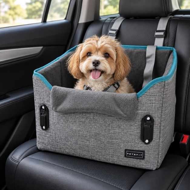Silla Cubre Asiento para Auto Regulable para Perros Tela Premium